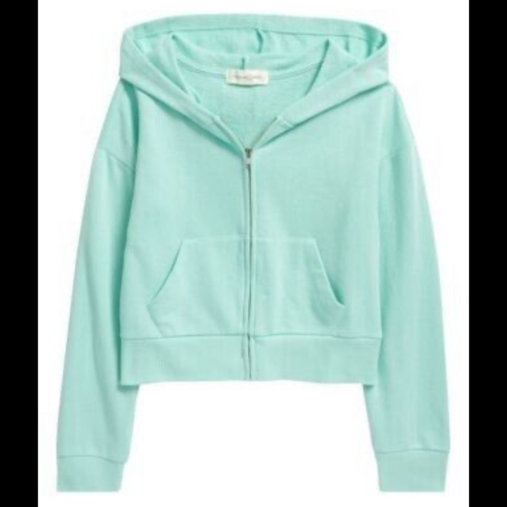 BIN#19 - TREASURE & BOND Girl’s XL(14/16) Green Ash Wash Zipped Up Hoodie